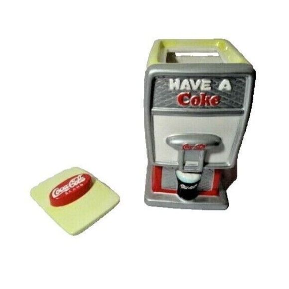 Coca Cola Retro Soda Fountain Cookie Jar Vintage Style Stoneware Canister 2002 - Picture 5 of 5